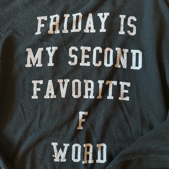 God Save LA black sweater Friday is my favorite F word size small - Picture 2 of 4